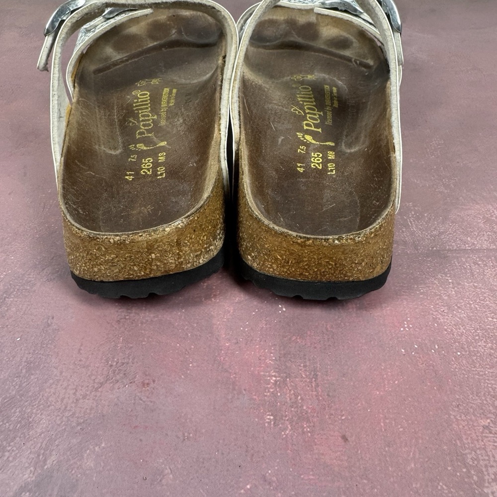 Birkenstock Papillio Chamomile Kaleidoscope Sydney Two Strap Slide Womens Sz 10 - Picture 9 of 12